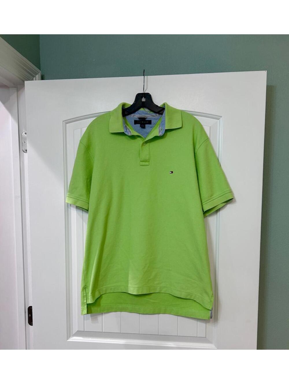 Tommy Hilfiger Neon Bright Polo Shirt L ⚡